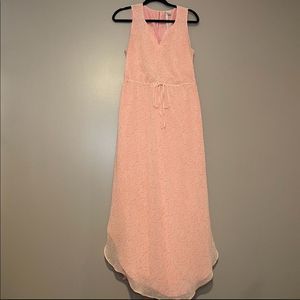 Lauren Conrad Maxi Dress Pink Barbiecore Floral Summer Spring Size 6 Small